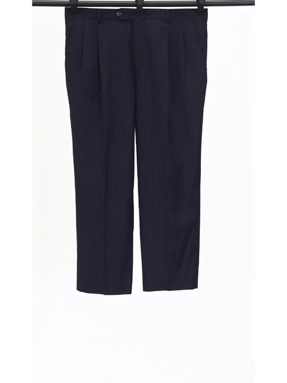 Burberry 41S 36x26 Navy Full Suit 2-Button Stripe R925